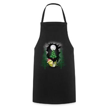 Santa Frog Christmas Chilling Santa Xmas - Cooking Apron - black - Front - AI Model Male 185 dark (185cm)