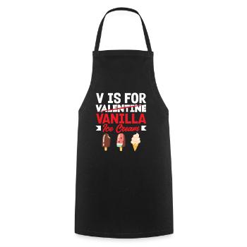 Vanille Eis Liebhaber Eiscreme - Kochschürze - Schwarz - Vorne - AI Model Male 185 dark (185cm)