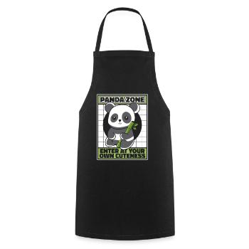 Panda Zone Betreten Sie Ihre eigene Niedlichkeit Panda Bär - Kochschürze - Schwarz - Vorne - AI Model Male 185 dark (185cm)
