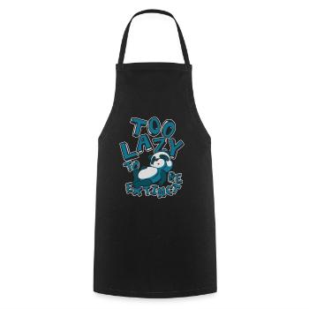 Trop paresseux pour s’éteindre Panda Ours Ami Géant - Tablier de cuisine - noir - Devant - AI Model Male 185 dark (185cm)