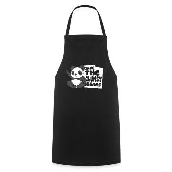 Save The Clumsy Bears Panda Bear Friend Lover - Cooking Apron - black - Front - AI Model Male 185 dark (185cm)