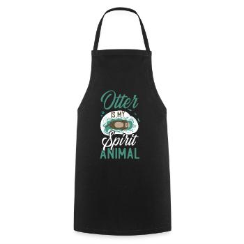 Otter Otter Is My Spirit Animal - Cooking Apron - black - Front - AI Model Male 185 dark (185cm)