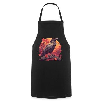 Crows Crow - Cooking Apron - black - Front - AI Model Male 185 dark (185cm)