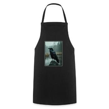 Crows Crow - Cooking Apron - black - Front - AI Model Male 185 dark (185cm)