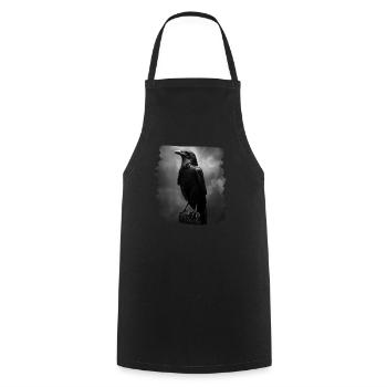 Crows Crow - Cooking Apron - black - Front - AI Model Male 185 dark (185cm)