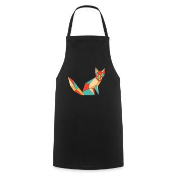 Retro Caninae Rotfuchs Canidae Fuchs Liebhaber Fuchs - Kochschürze - Schwarz - Vorne - AI Model Male 185 dark (185cm)