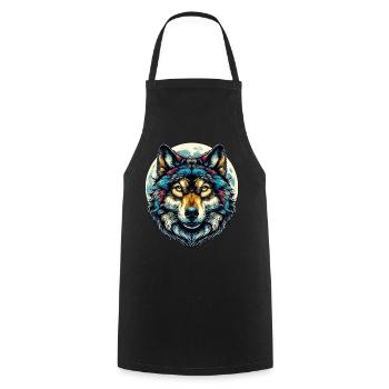 Loup - Tablier de cuisine - noir - Devant - AI Model Male 185 dark (185cm)