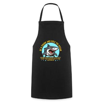 Shark Hunting Be A Shark And Rule Fossil Hunting - Cooking Apron - black - Front - AI Model Male 185 dark (185cm)