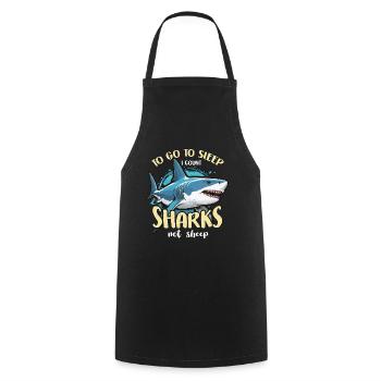 Shark Hunting To Go To Sleep I Fossil Hunting - Kochschürze - Schwarz - Vorne - AI Model Male 185 dark (185cm)