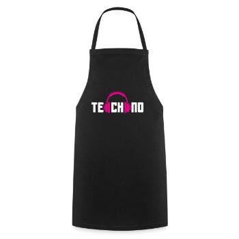 Techno Kopfhörer Für Techno Lover - Kochschürze - Schwarz - Vorne - AI Model Male 185 dark (185cm)