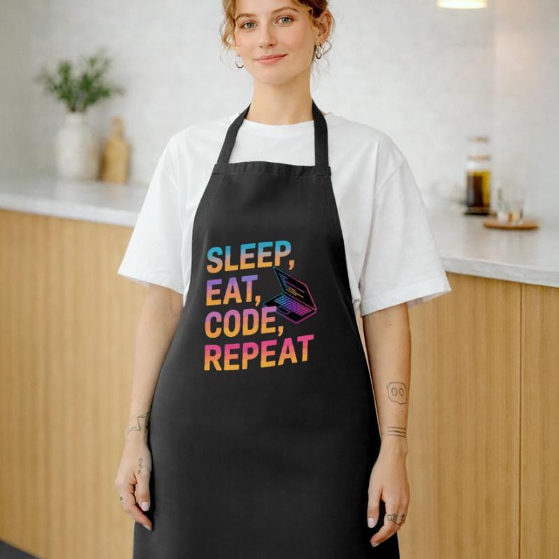 Dormir, manger, coder, répéter Tablier de cuisine