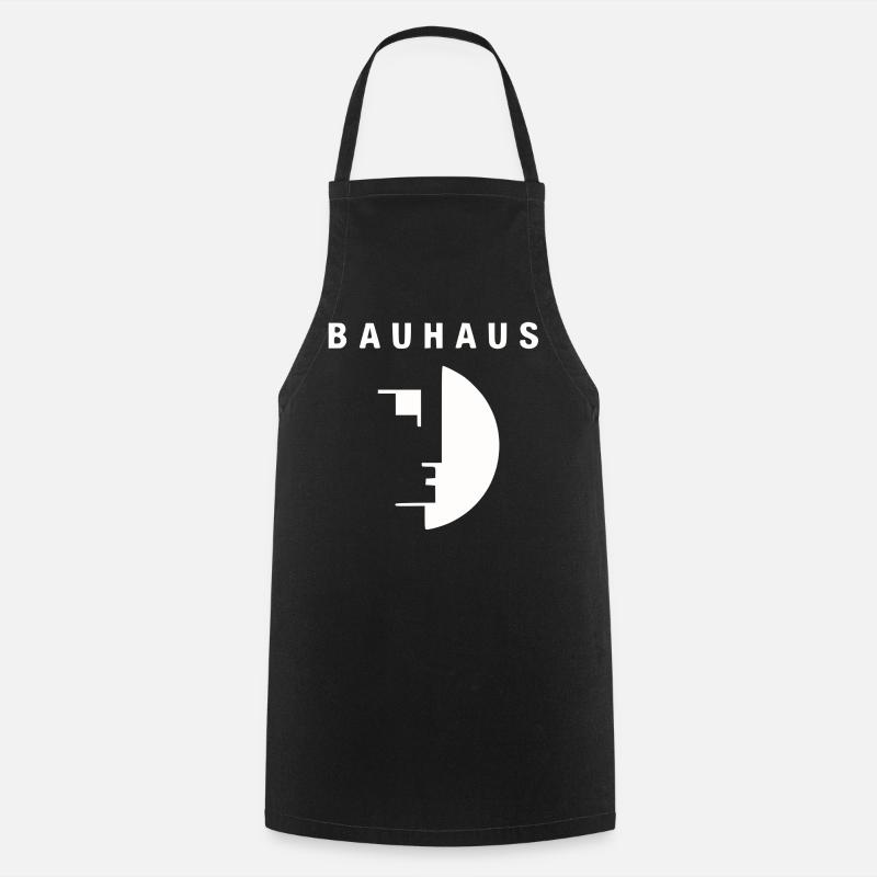 100 ans de l'école de design Bauhaus - Logo du Bau - Tablier de cuisine - noir