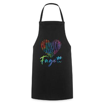 Fagott Herz Design für Fagottisten - Kochschürze - Schwarz - Vorne - AI Model Male 185 dark (185cm)