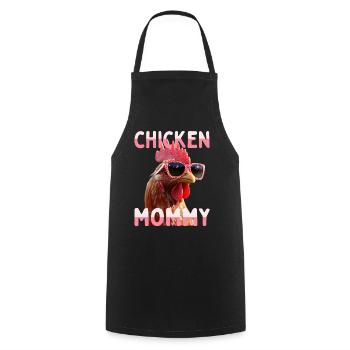 Chicken Mommy Chicken Mom Farmer's Wife Mother's Day Chickens - Cooking Apron - black - Front - AI Model Male 185 dark (185cm)