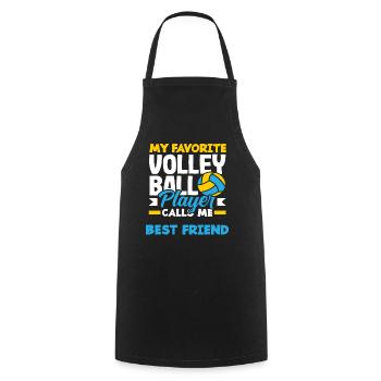 My favorite volleyball player Best friend - Cooking Apron - black - Front - AI Model Male 185 dark (185cm)