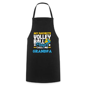 Mein Lieblings-Volleyballspieler Nennt Mich Opa - Kochschürze - Schwarz - Vorne - AI Model Male 185 dark (185cm)