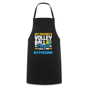 Mein Lieblings Volleyballspieler Nennt Mich Freund - Kochschürze - Schwarz - Vorne - AI Model Male 185 dark (185cm)