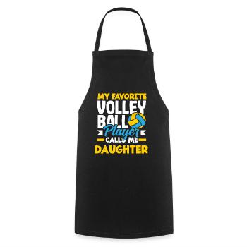 My favorite volleyball player names daughter - Cooking Apron - black - Front - AI Model Male 185 dark (185cm)