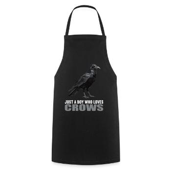 Crows Crow - Cooking Apron - black - Front - AI Model Male 185 dark (185cm)
