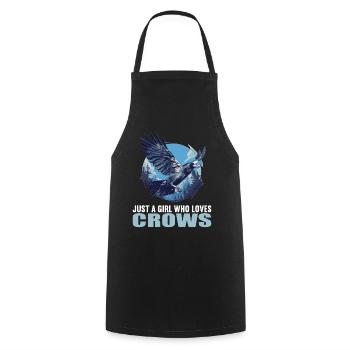 Crows Crow - Cooking Apron - black - Front - AI Model Male 185 dark (185cm)