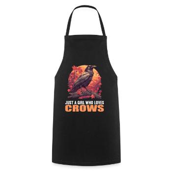 Crows Crow - Cooking Apron - black - Front - AI Model Male 185 dark (185cm)