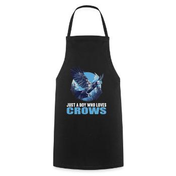 Crows Crow - Cooking Apron - black - Front - AI Model Male 185 dark (185cm)