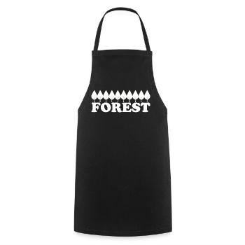 FOREST - Kochschürze - Schwarz - Vorne - AI Model Male 185 dark (185cm)