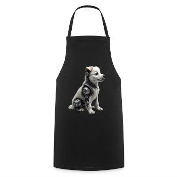 Funny Robot Dog Cyborg Animal AI Dog Robot - Cooking Apron - black - Front - AI Model Male 185 dark (185cm)