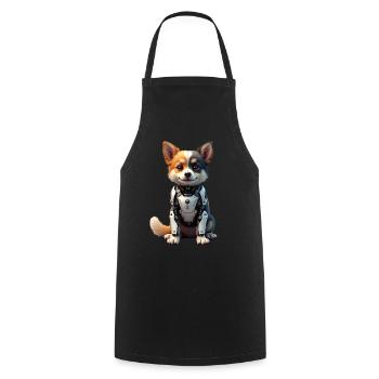 Funny Robot Dog Cyborg Animal AI Dog Robot - Cooking Apron - black - Front - AI Model Male 185 dark (185cm)