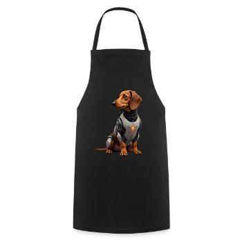 Funny Robot Dog Cyborg Animal AI Dog Robot - Cooking Apron - black - Front - AI Model Male 185 dark (185cm)