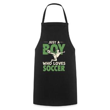Football Joueur de football, Joueur de football Garçon - Tablier de cuisine - noir - Devant - AI Model Male 185 dark (185cm)