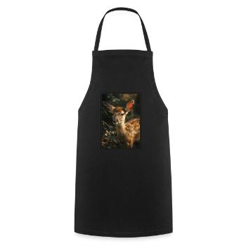 Deer Deer - Cooking Apron - black - Front - AI Model Male 185 dark (185cm)