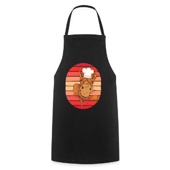 Koch Kochkunst Hobbykoch Gastgeber kochen Köche - Kochschürze - Schwarz - Vorne - AI Model Male 185 dark (185cm)