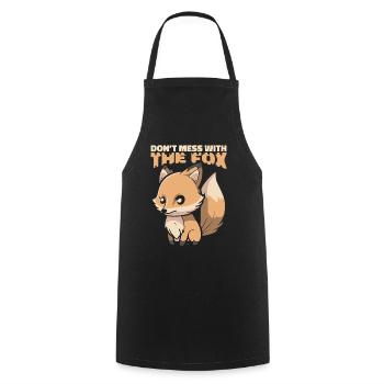 Don't Mess With The Fox Canidae Caninae Red Fox - Cooking Apron - black - Front - AI Model Male 185 dark (185cm)