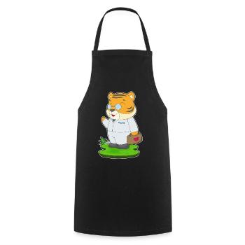 Tiger Doctor First Aid Kit - Cooking Apron - black - Front - AI Model Male 185 dark (185cm)