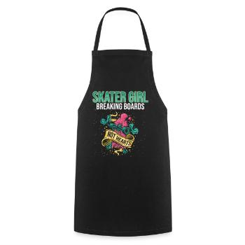 Skateboarder Skater Girl Women Sk8er Skateboard - Cooking Apron - black - Front - AI Model Male 185 dark (185cm)