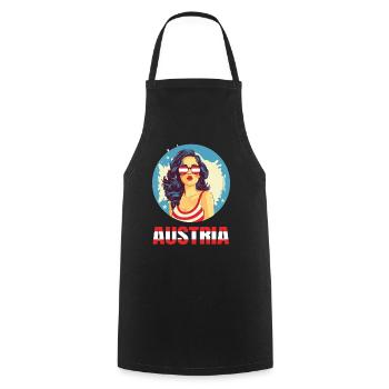 Sport Österreich, Austria, Fußball Sportfan - Kochschürze - Schwarz - Vorne - AI Model Male 185 dark (185cm)
