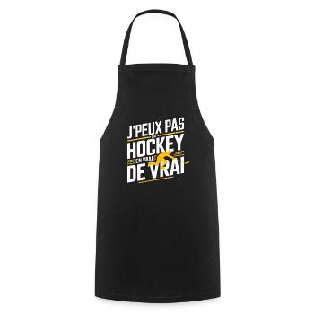 J peux pas j ai hockey - Tablier de cuisine - noir - Devant - AI Model Male 185 dark (185cm)