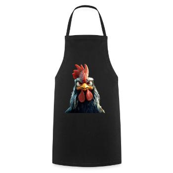 Coq Poulet Papa Poulailler Papa Poulet fermier Poulets - Tablier de cuisine - noir - Devant - AI Model Male 185 dark (185cm)