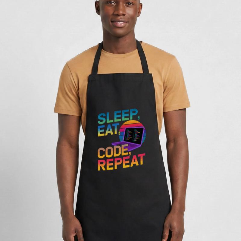Sleep Eat Code Repeat Gift pour Coder Tablier de cuisine