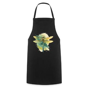 Dragonflies Dragonfly - Cooking Apron - black - Front - AI Model Male 185 dark (185cm)