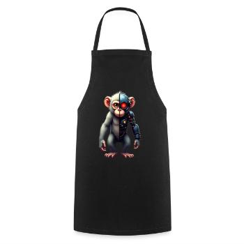 Drôle Robot Art Singe Cyborg Animal AI Monkey - Tablier de cuisine - noir - Devant - AI Model Male 185 dark (185cm)