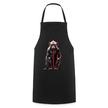 Drôle Robot Art Singe Cyborg Animal AI Monkey - Tablier de cuisine - noir - Devant - AI Model Male 185 dark (185cm)
