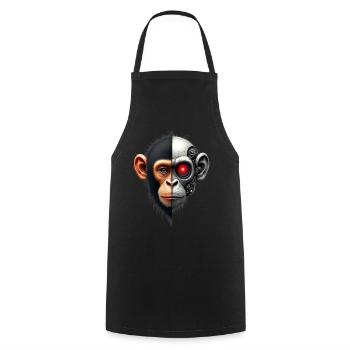 Drôle Robot Art Singe Cyborg Animal AI Monkey - Tablier de cuisine - noir - Devant - AI Model Male 185 dark (185cm)