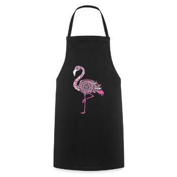 Mandala Flamingo Flamingo Waterfowl Flamingo - Cooking Apron - black - Front - AI Model Male 185 dark (185cm)