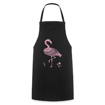 Mandala Flamingo Flamingo Waterfowl Flamingo - Cooking Apron - black - Front - AI Model Male 185 dark (185cm)