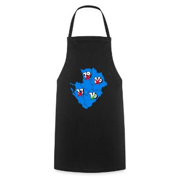 Région Poitou-Charentes - Tablier de cuisine - noir - Devant - AI Model Male 185 dark (185cm)