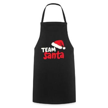 Team Santa Weihnachtsmann Weihnachten Santa Claus - Kochschürze - Schwarz - Vorne - AI Model Male 185 dark (185cm)