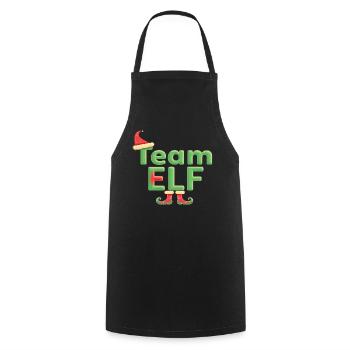 Équipe Elfe Onze Elfes Elfes Noël Onze Noël - Tablier de cuisine - noir - Devant - AI Model Male 185 dark (185cm)