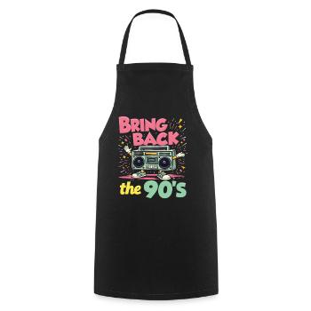 Ramenez la boombox rétro des années 90 - Tablier de cuisine - noir - Devant - AI Model Male 185 dark (185cm)